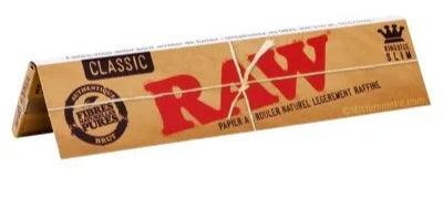 "RAW Slim: feuille à rouler slim fines pour roulage parfait." - CBD LEGAL FRANCE
